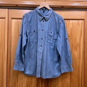 Women’s Ralph Lauren Chambray Shirt 2X